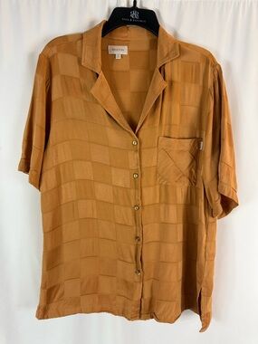 Brixton women  Short-Sleeve Button-Up Shirt in Rust size: S